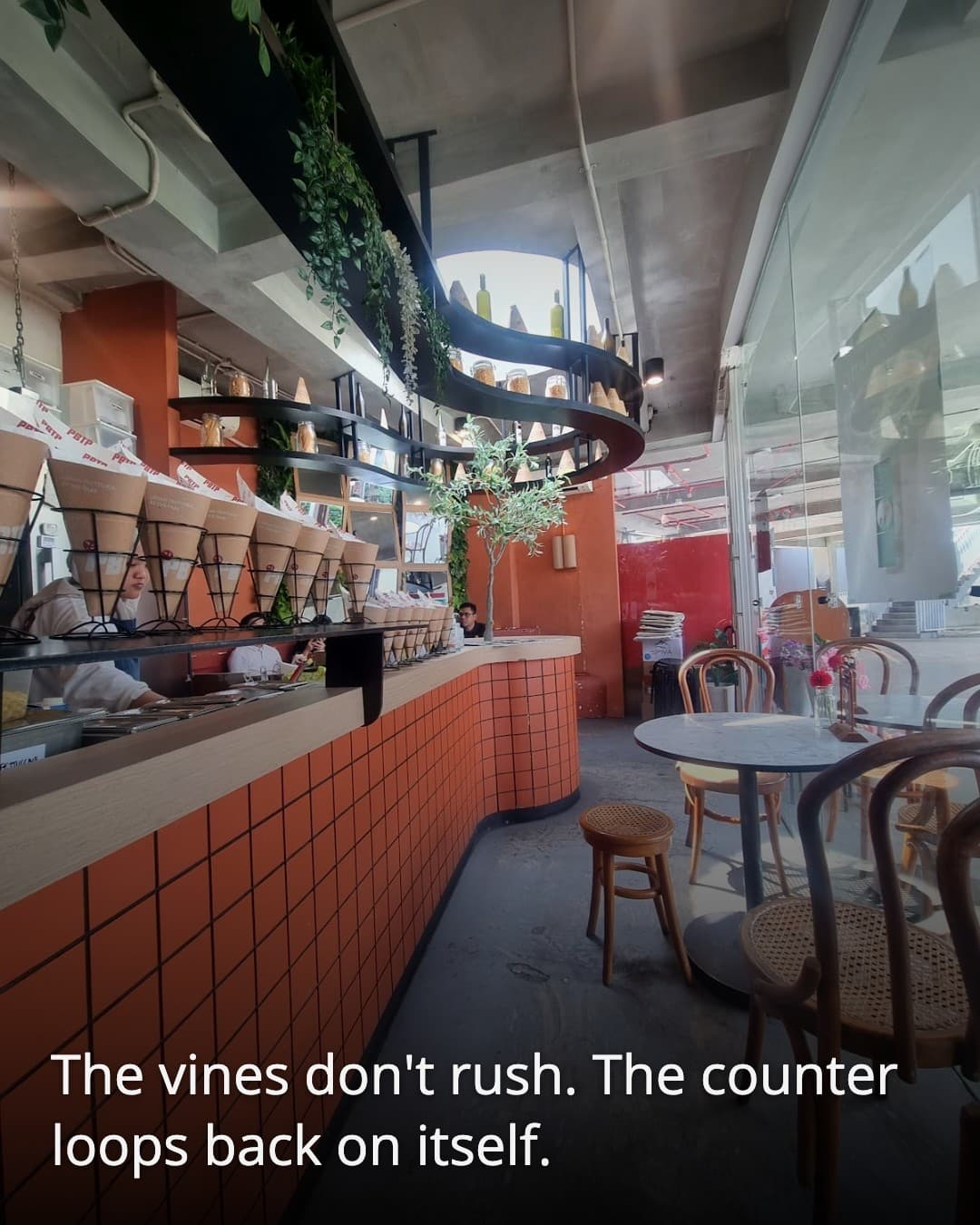 PBTP: Urban Trattoria - Blok M counter and hanging vines
