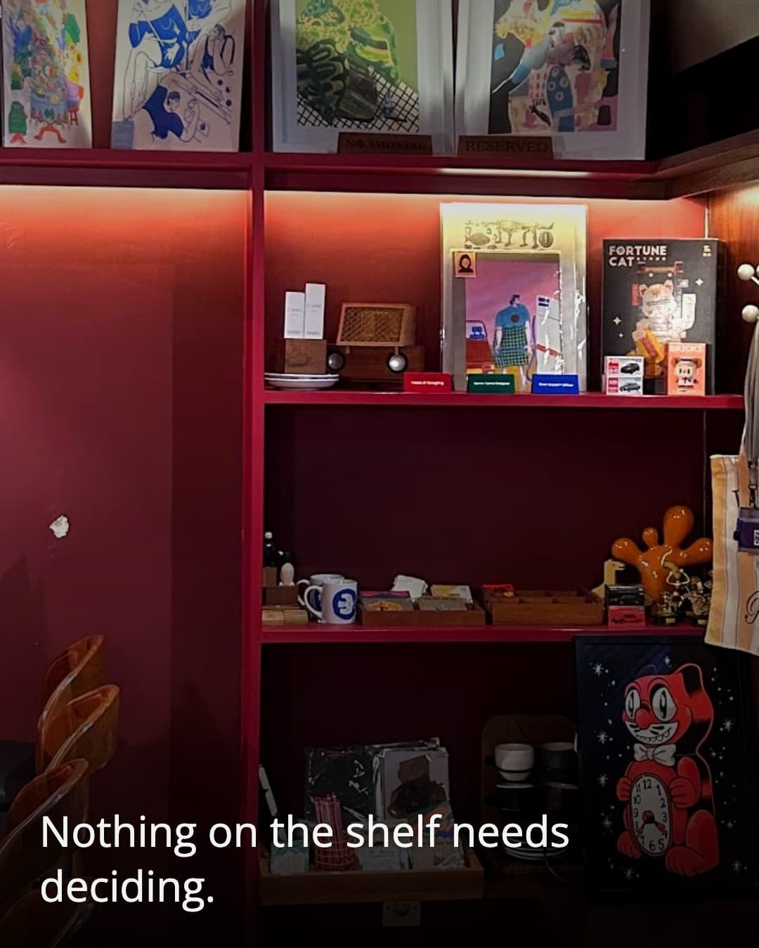 LBRY Slow Coffee Bar shelf display