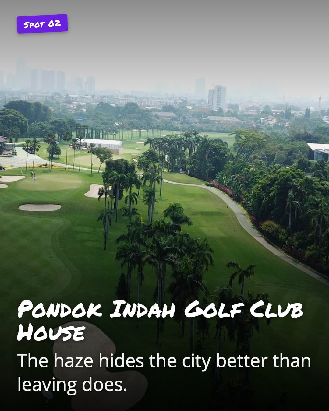 Pondok Indah Golf Club House aerial view