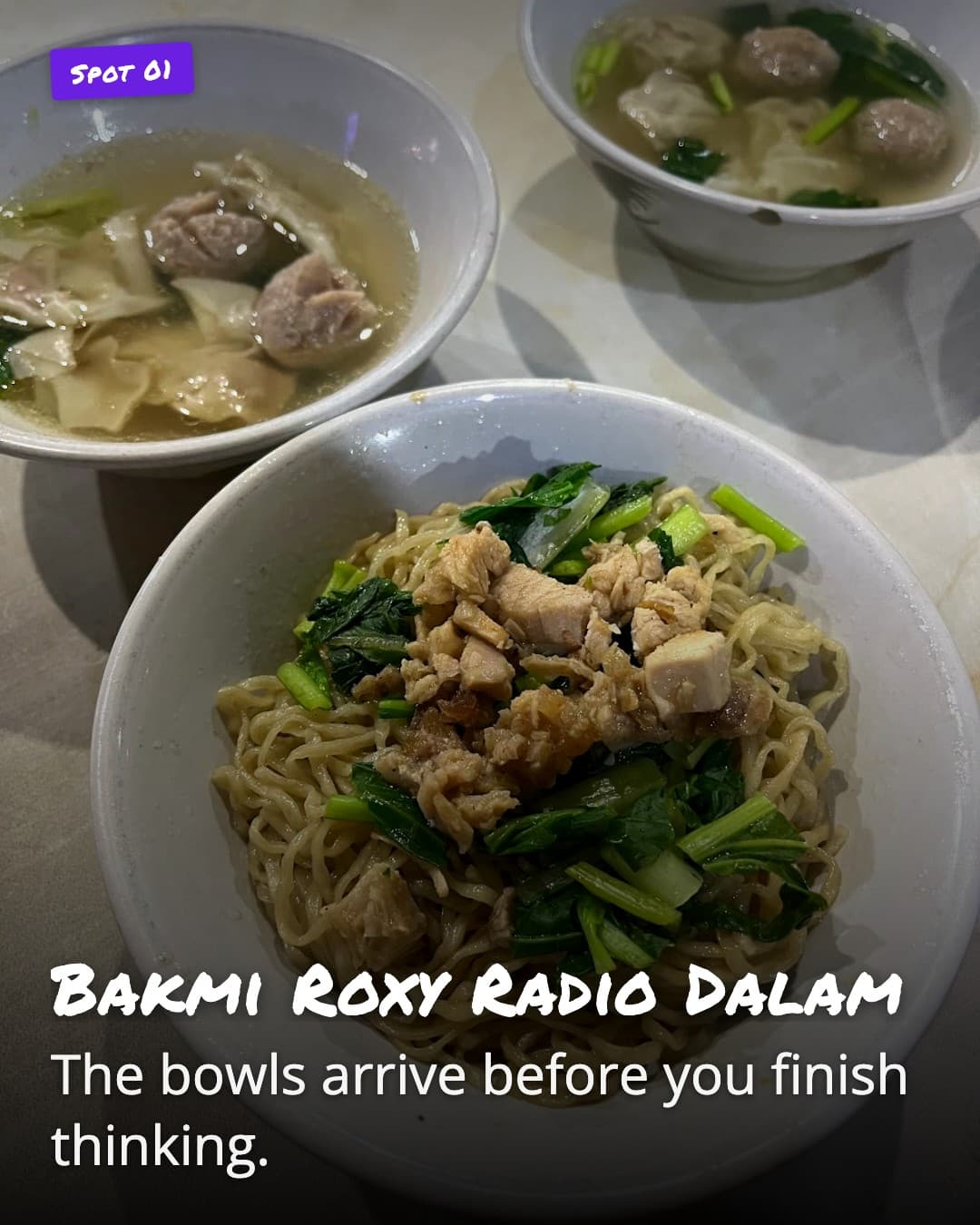 Bakmi Roxy Radio Dalam bowls