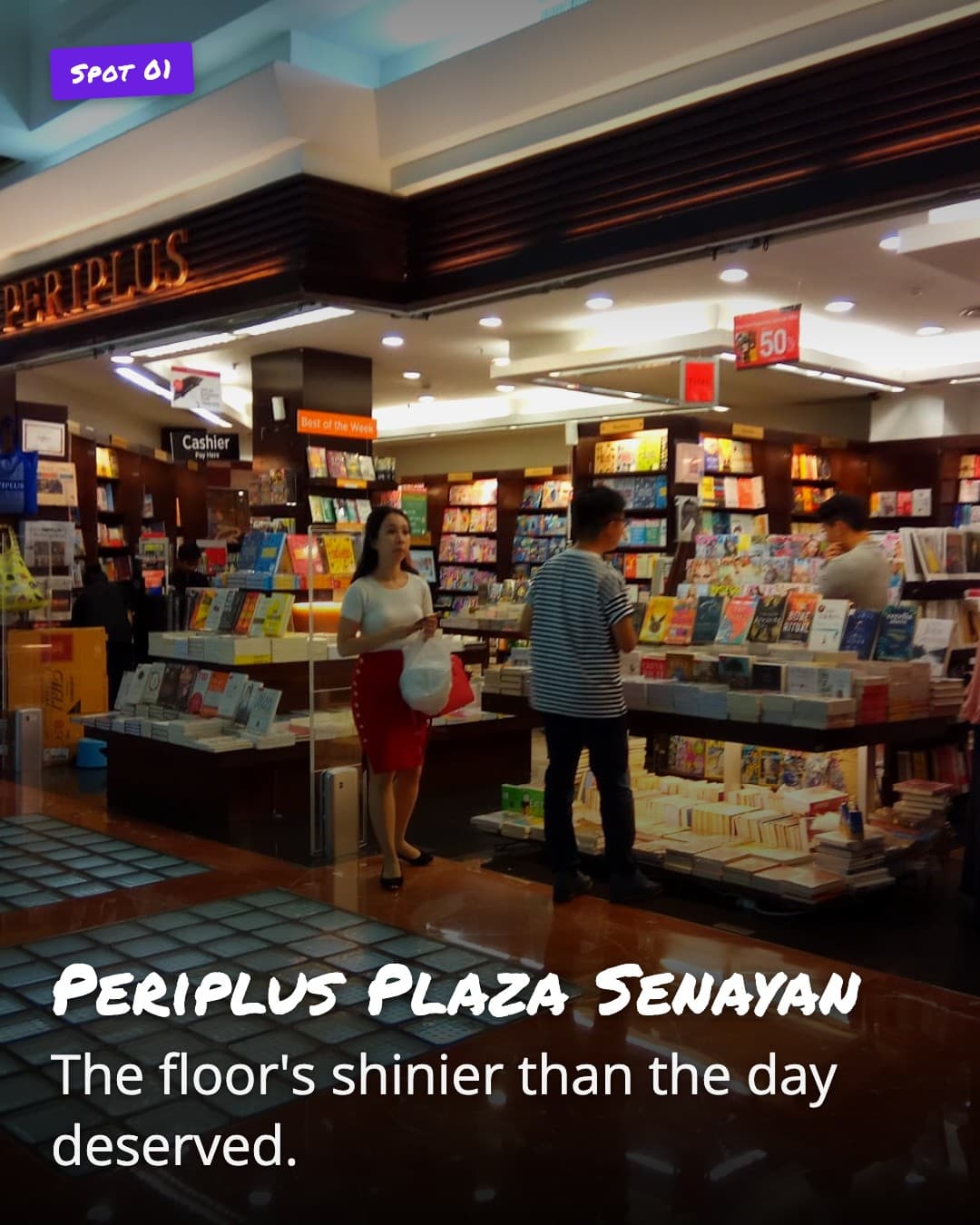 Periplus Plaza Senayan entrance floor