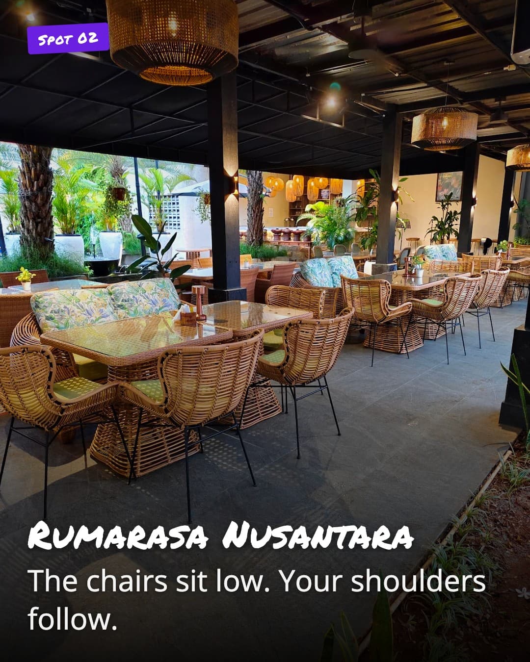 Rumarasa Nusantara rattan terrace seating