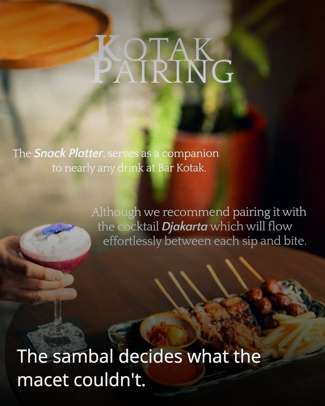 Bar Kotak Jakarta kotak food pairing