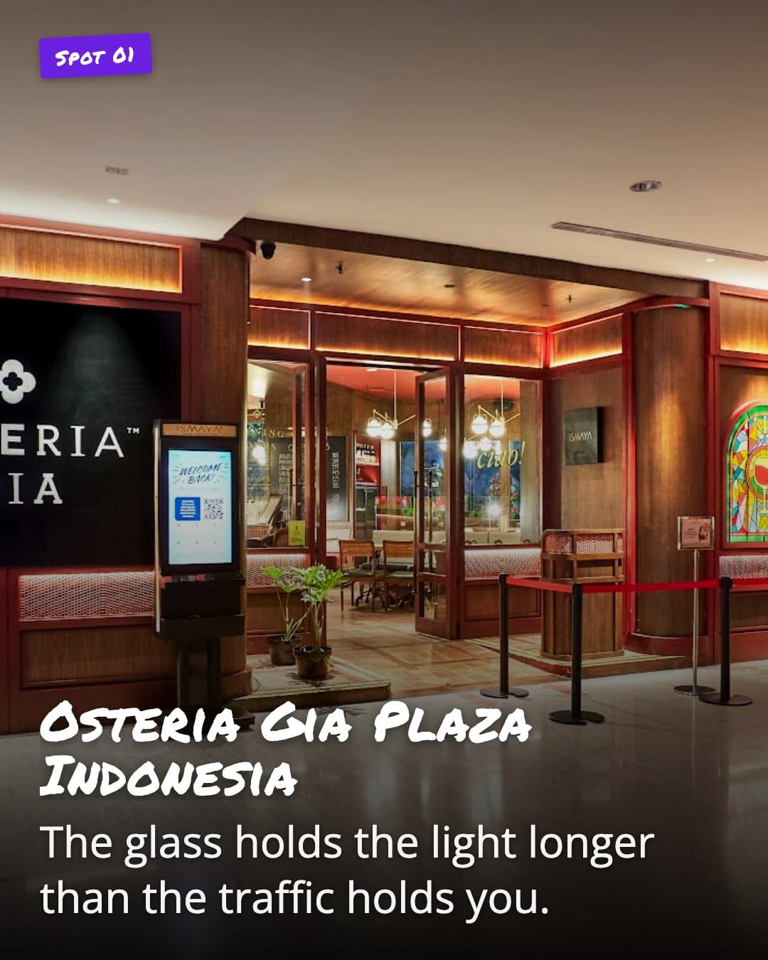 Osteria Gia Plaza Indonesia entrance