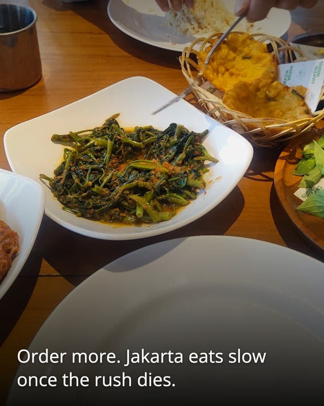 Dapur Waris Kelapa Gading empty plate on the table