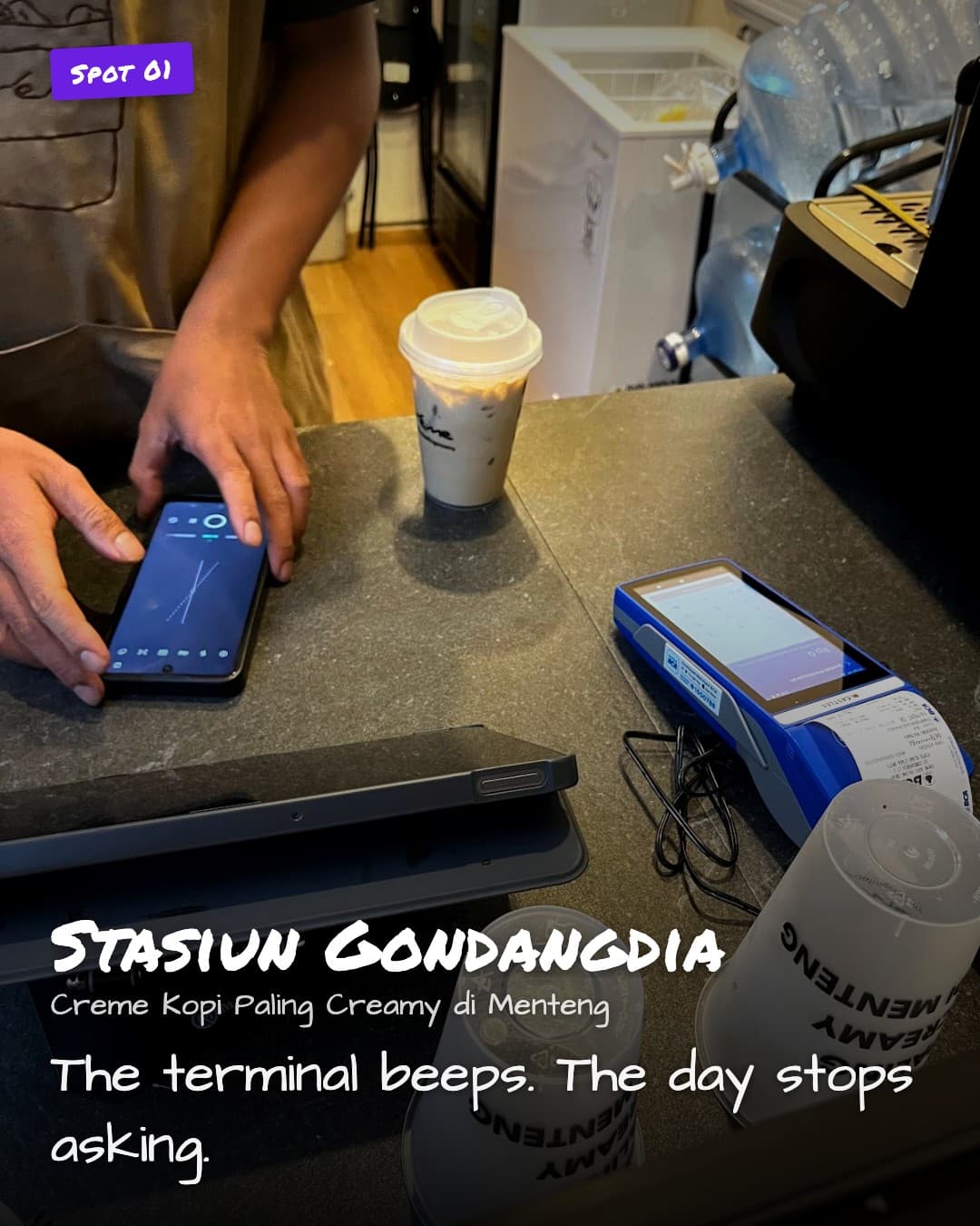 Stasiun Gondangdia coffee counter