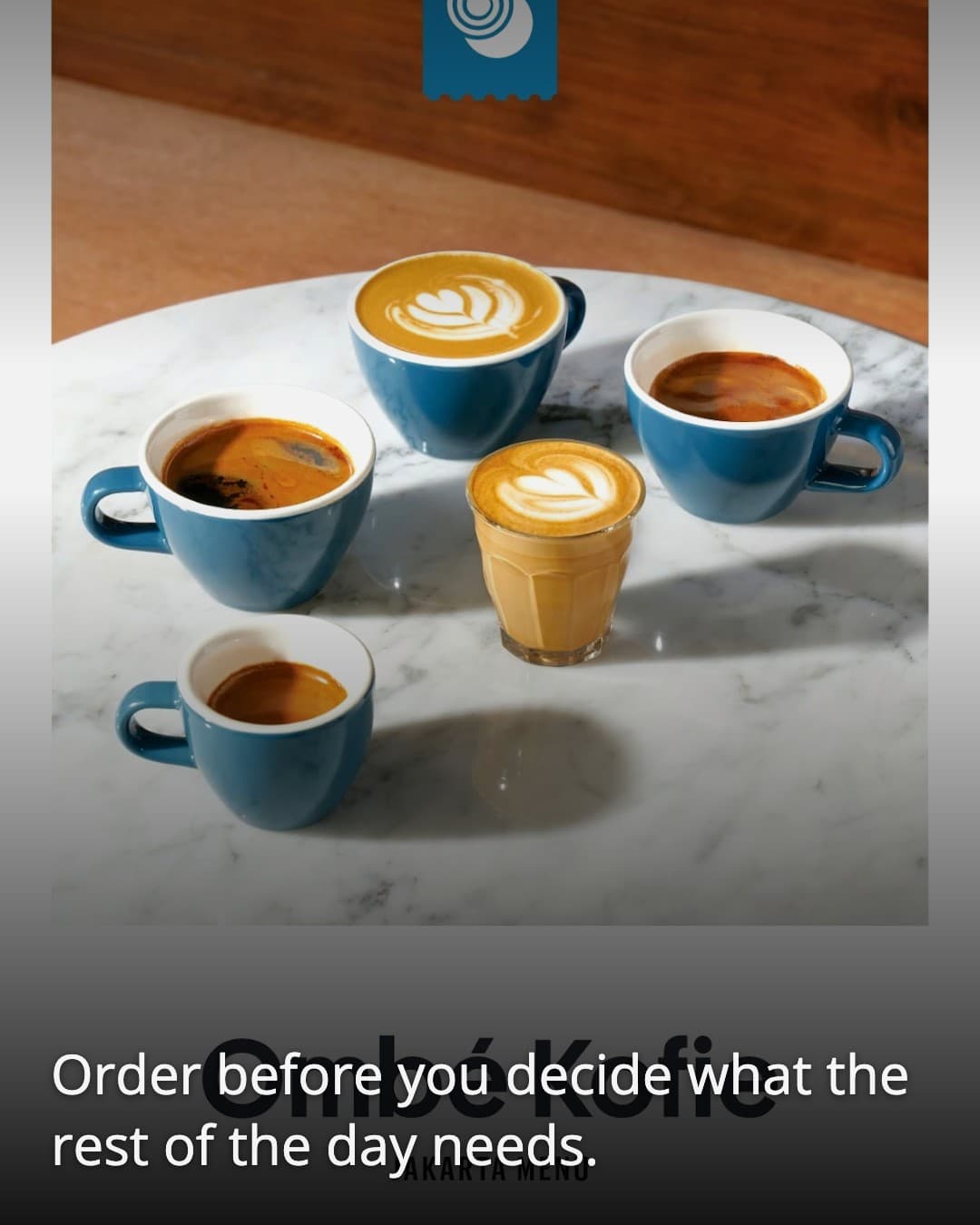 Ombé Kofie Cikajang coffee menu spread