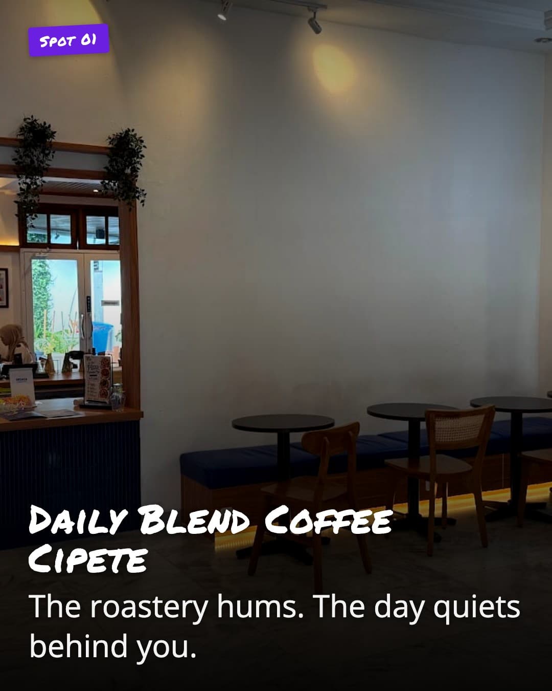 Daily Blend Coffee Cipete roastery interior