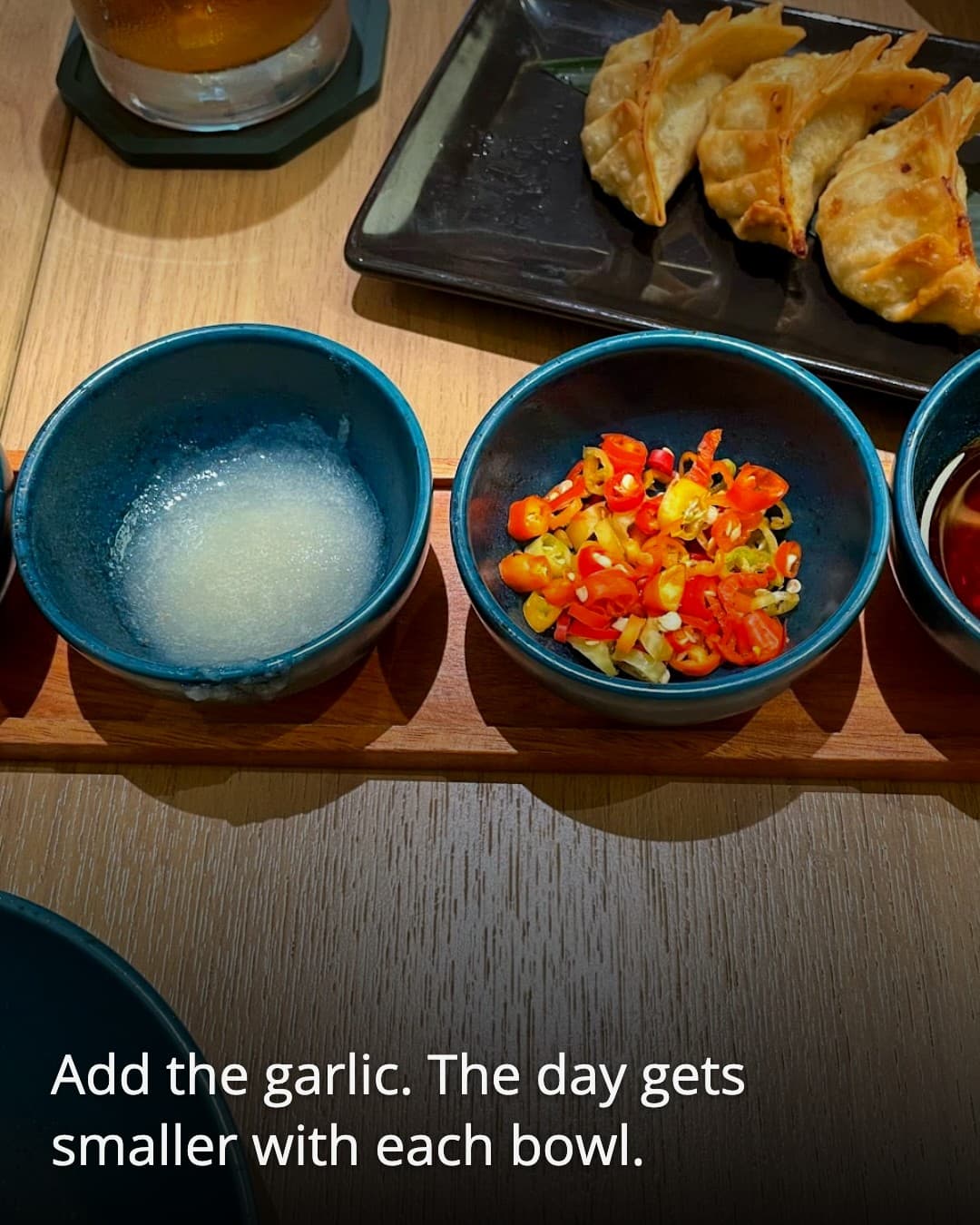 Zuzu Ramen Izakaya condiments