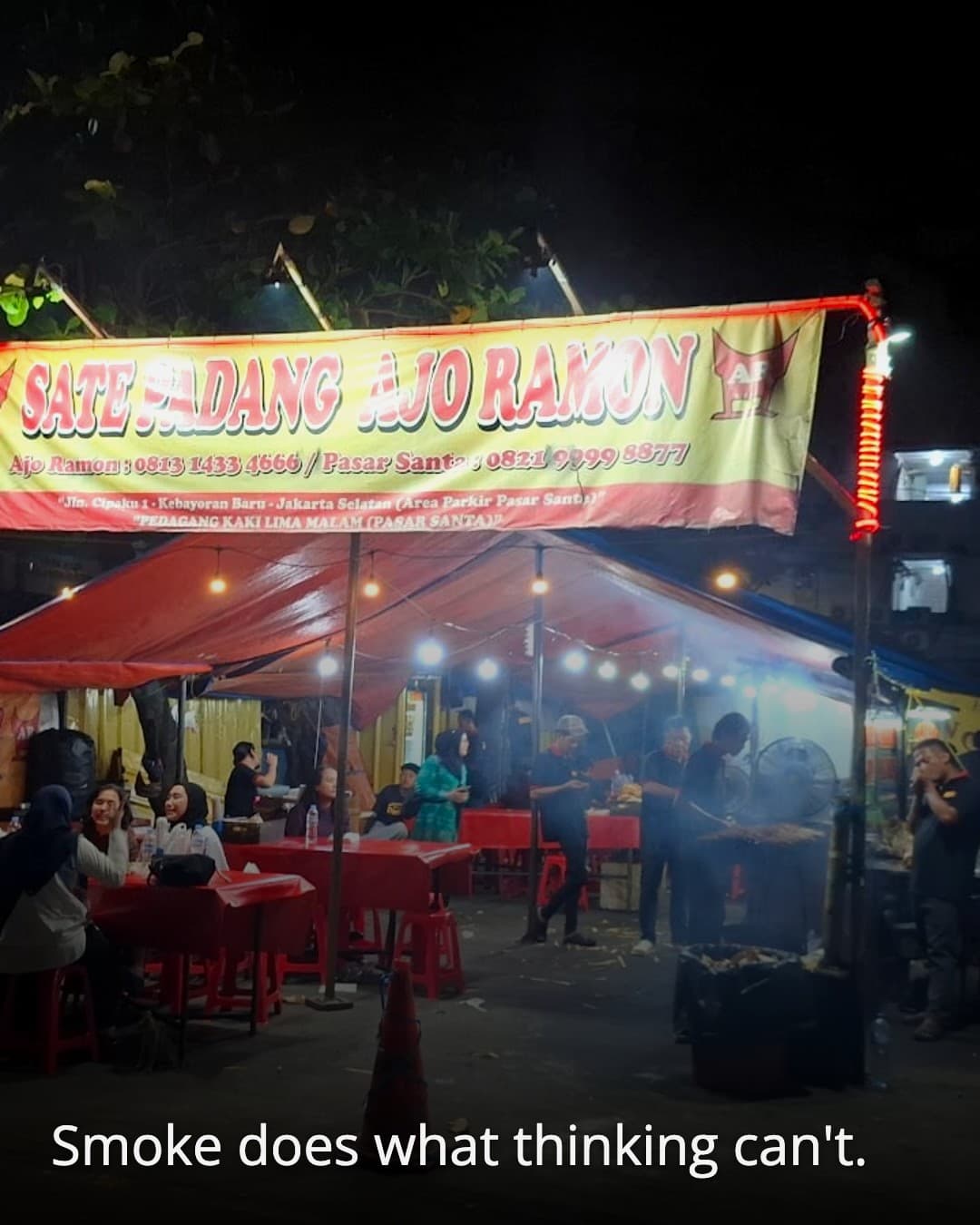Sate Padang Ajo Ramon grill smoke