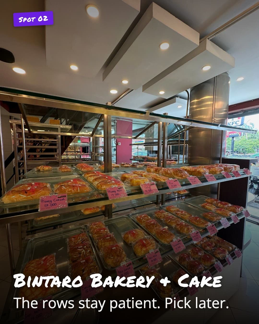 Bintaro Bakery & Cake display counter