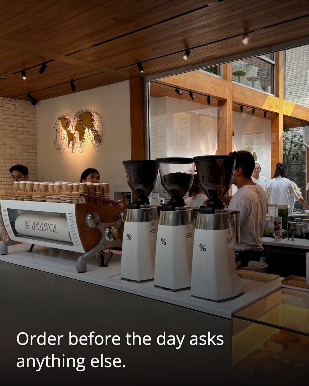 % Arabica Jakarta Roastery counter
