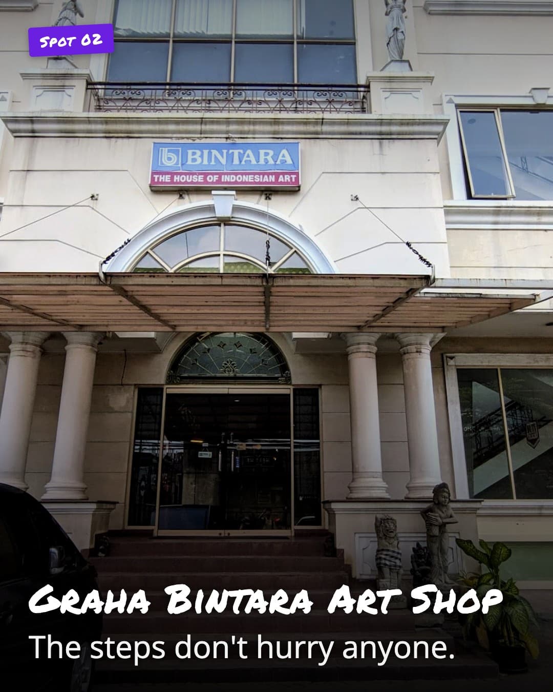 Graha Bintara Art Shop entrance steps
