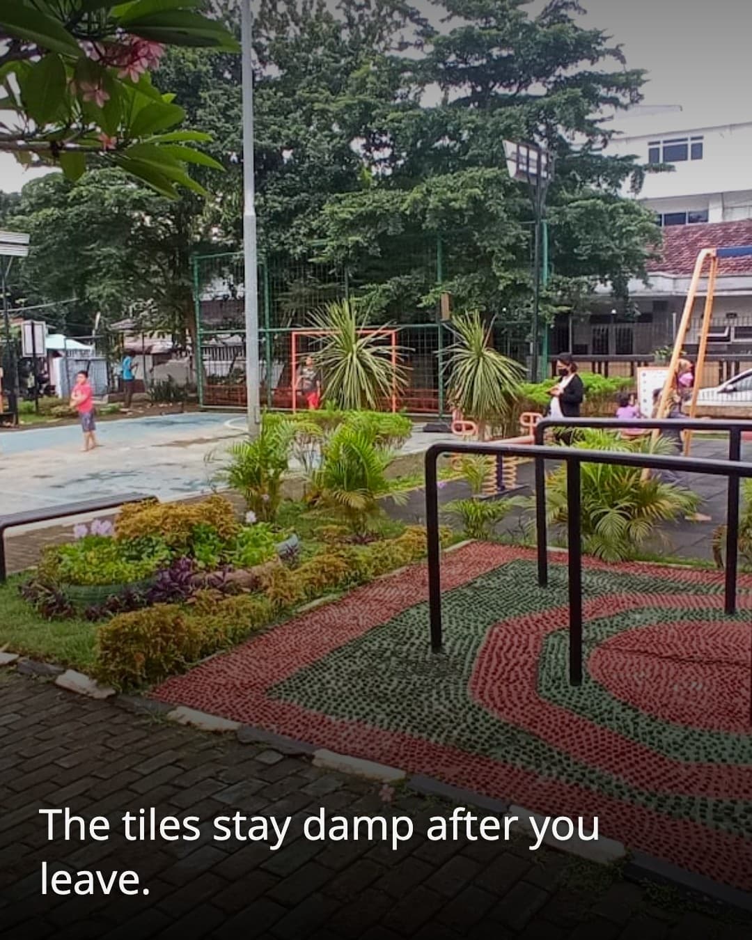 RPTRA Tiga Durian mosaic path