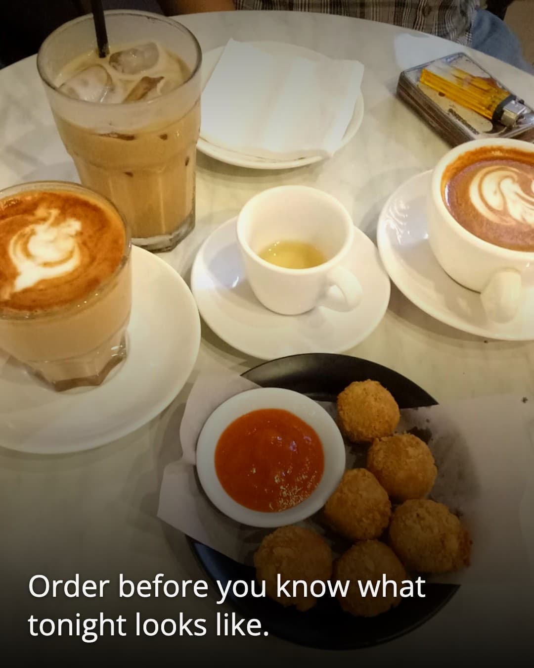 integra coffee second drink on the table