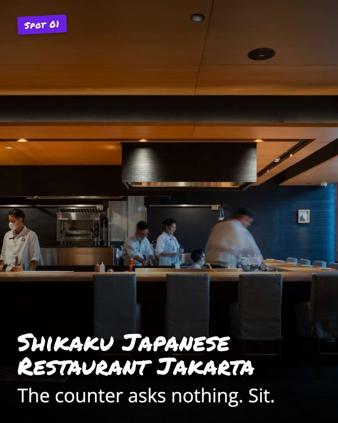 Shikaku Japanese Restaurant Jakarta counter seating