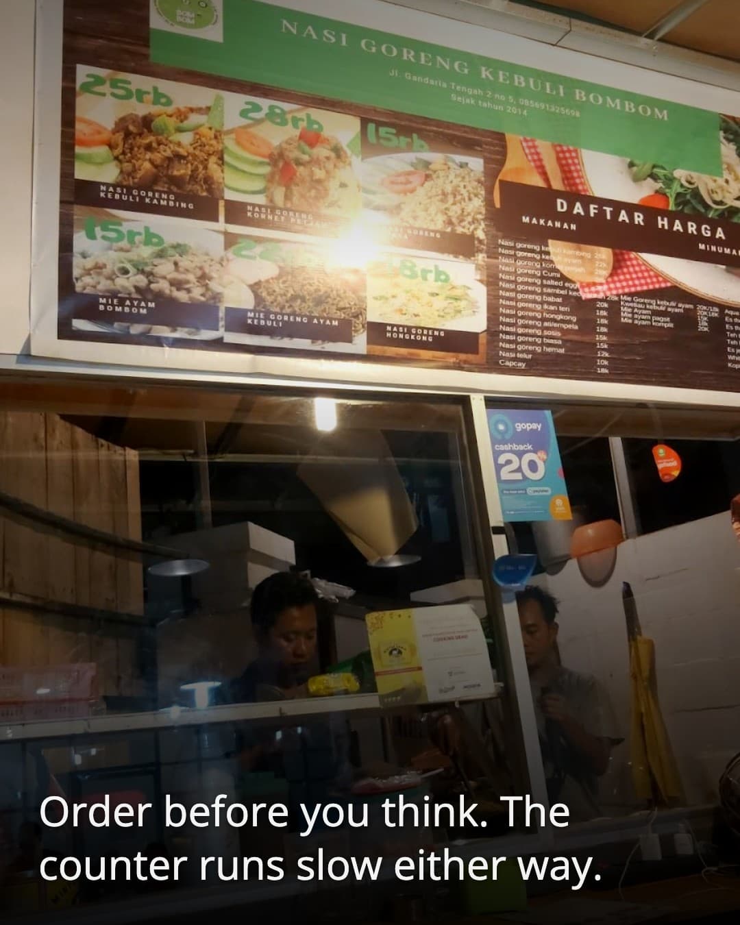 Nasi Goreng Kebuli Bom Bom counter