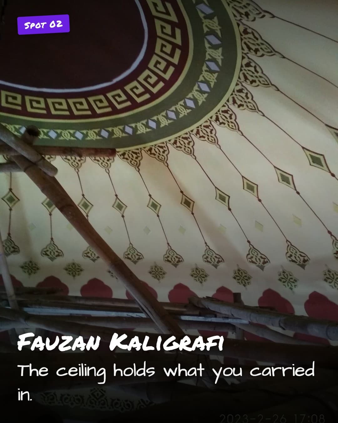 Fauzan Kaligrafi mosque ceiling