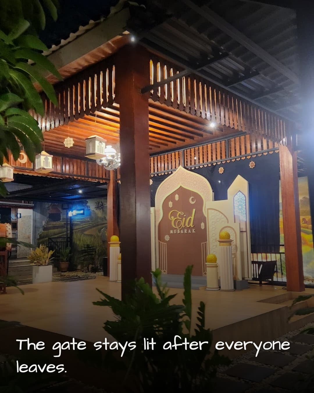 Cerita Rasa Nusantara lit archway at night