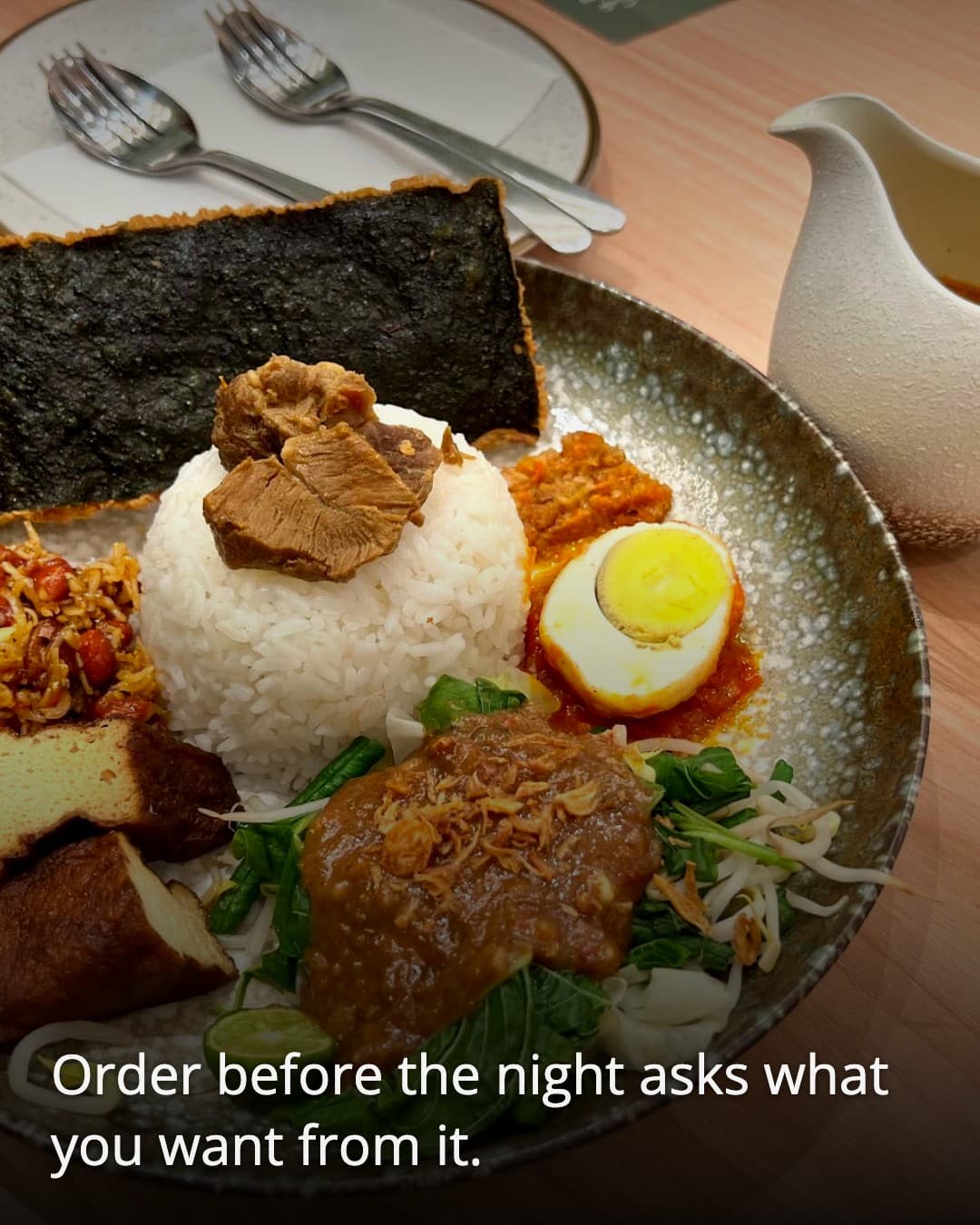 Sooto Setiabudi One Jakarta rice plate