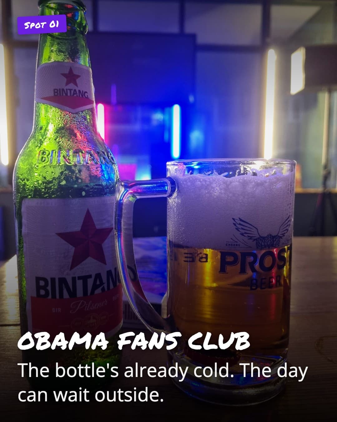 OBAMA FANS CLUB cold Bintang bottle