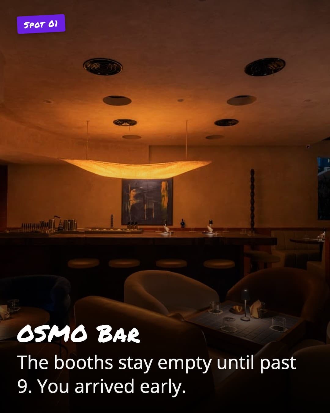 OSMO Bar empty booths